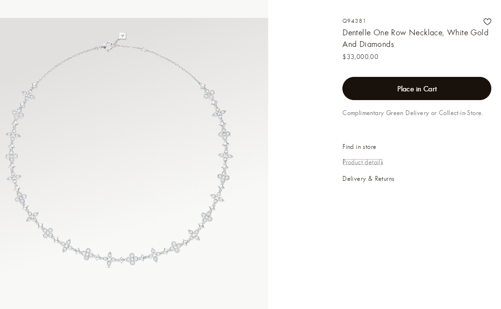 LV-Q94381 plum blossom flying mark diamond necklace