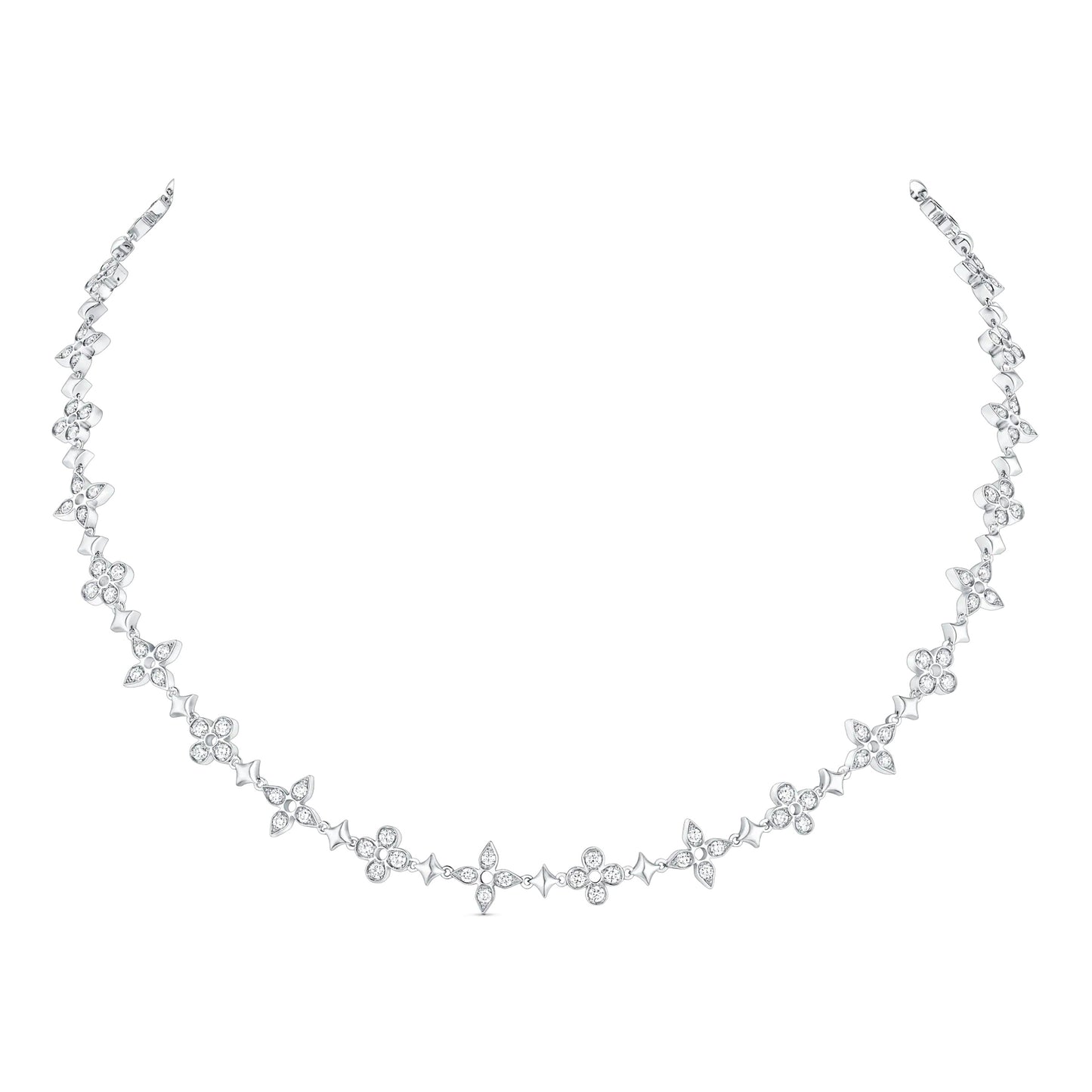 LV-Q94381 plum blossom flying mark diamond necklace