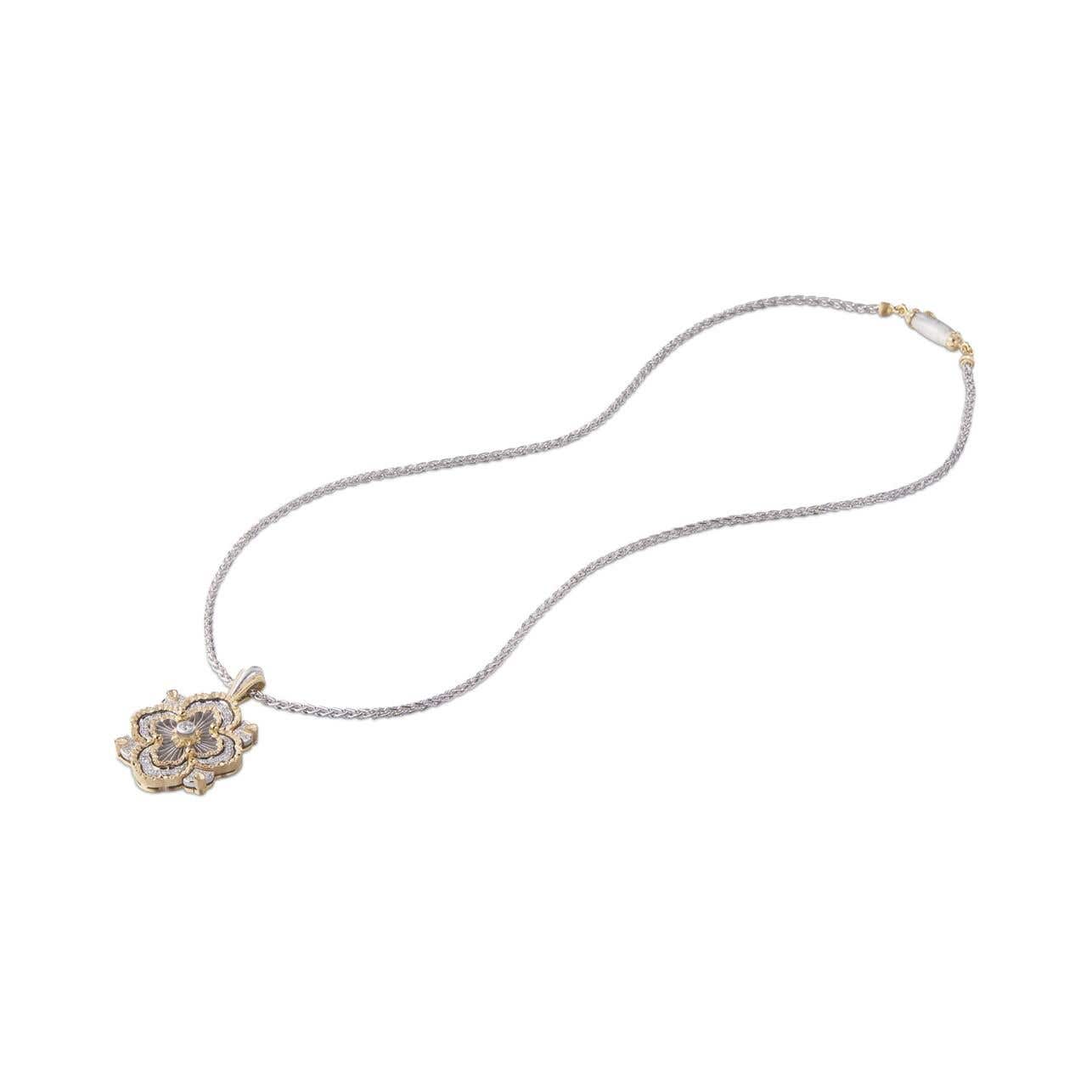 BQLT-JAUPEN021932 27mm wide European style four-leaf clover three-layer color pendant