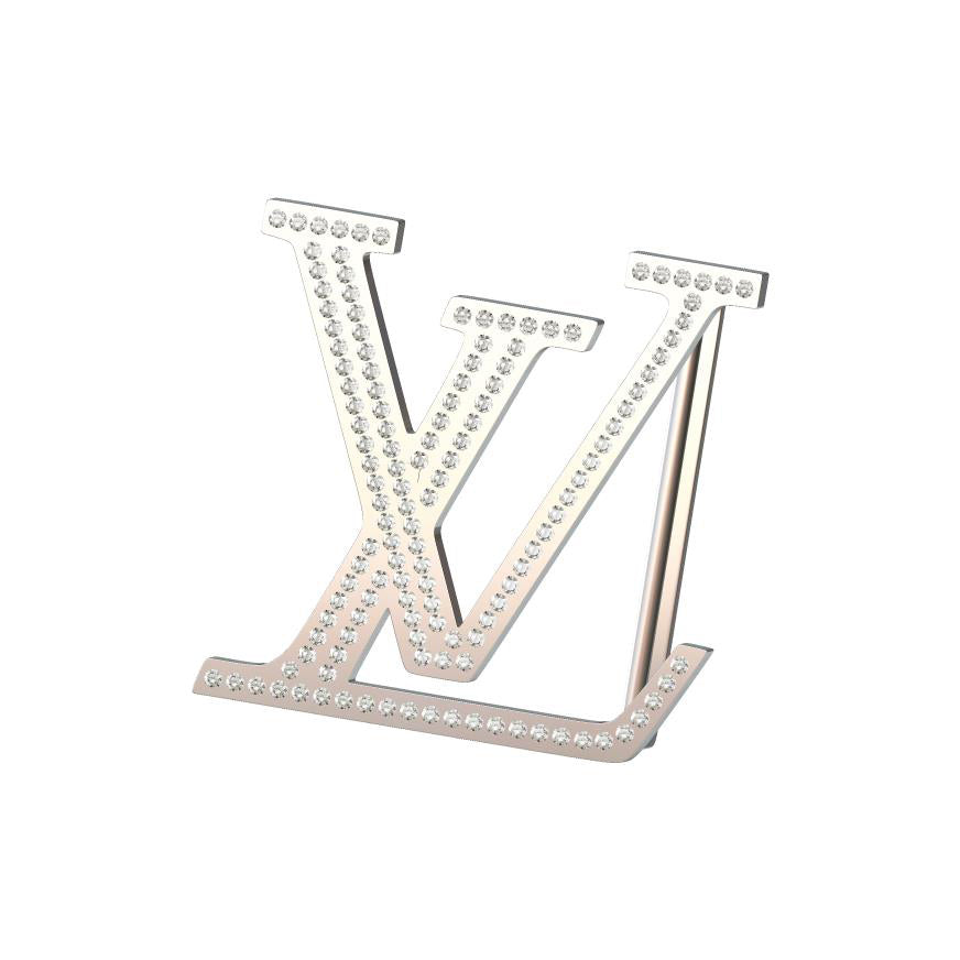 LV-Q10562 full diamond LV belt buckle