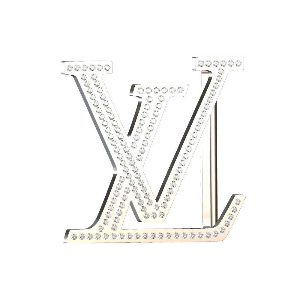 LV-Q10562 full diamond LV belt buckle