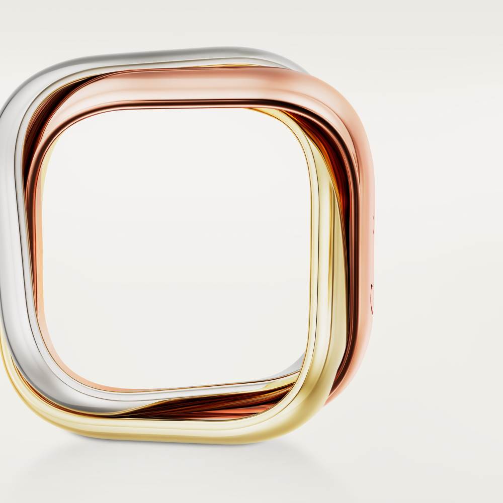 KDY-B4239900 large square three-ring three-color ring