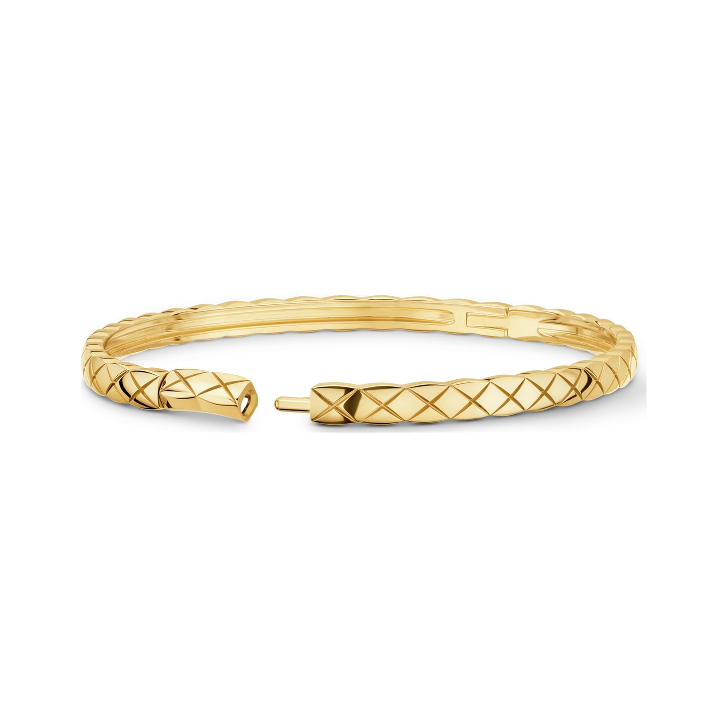 XNE-J12325 3.5mm wide light gold cross bracelet