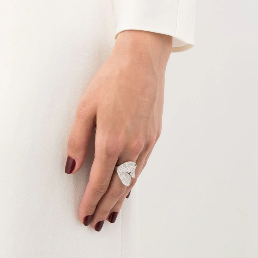 PB-15171B full diamond clover ring