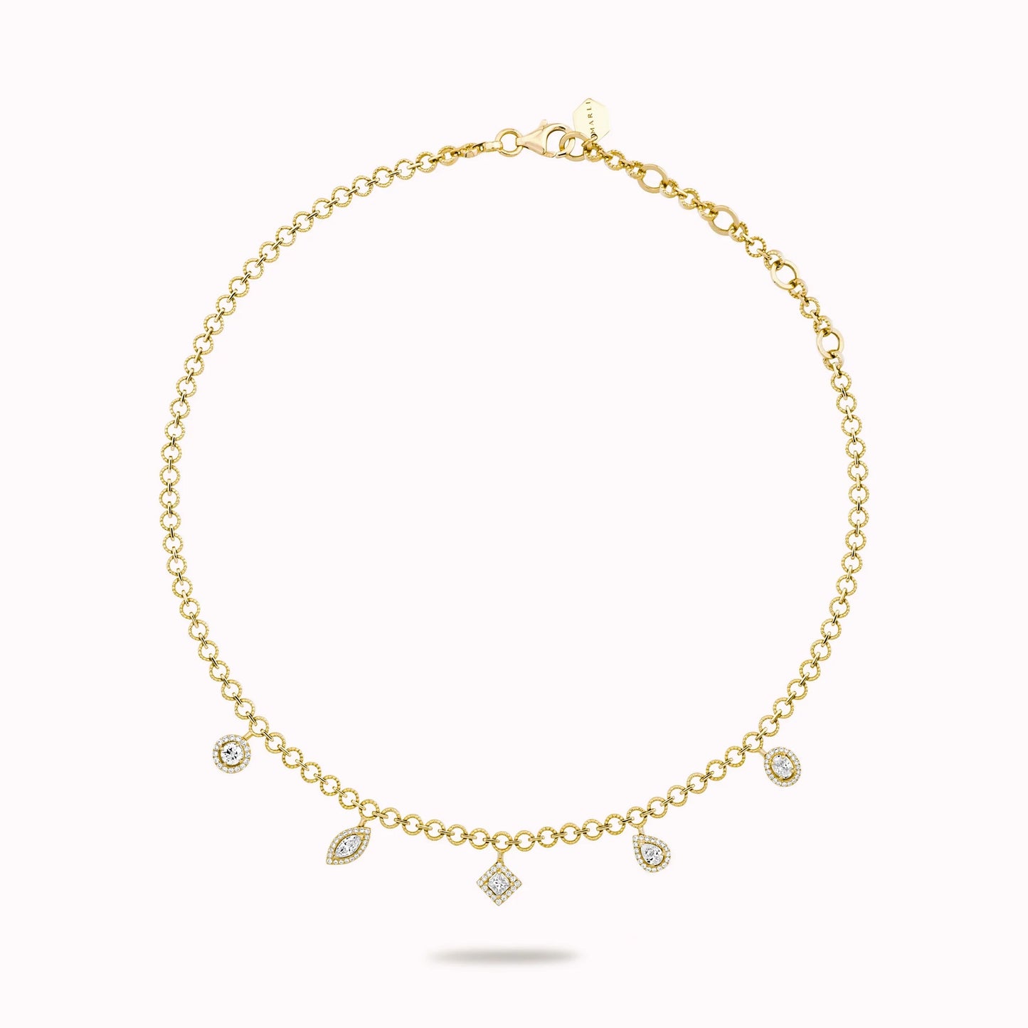 ML-ROCK-N2 heterosexual surrounding stone multi-main stone dewdrop chain multi-faceted necklace