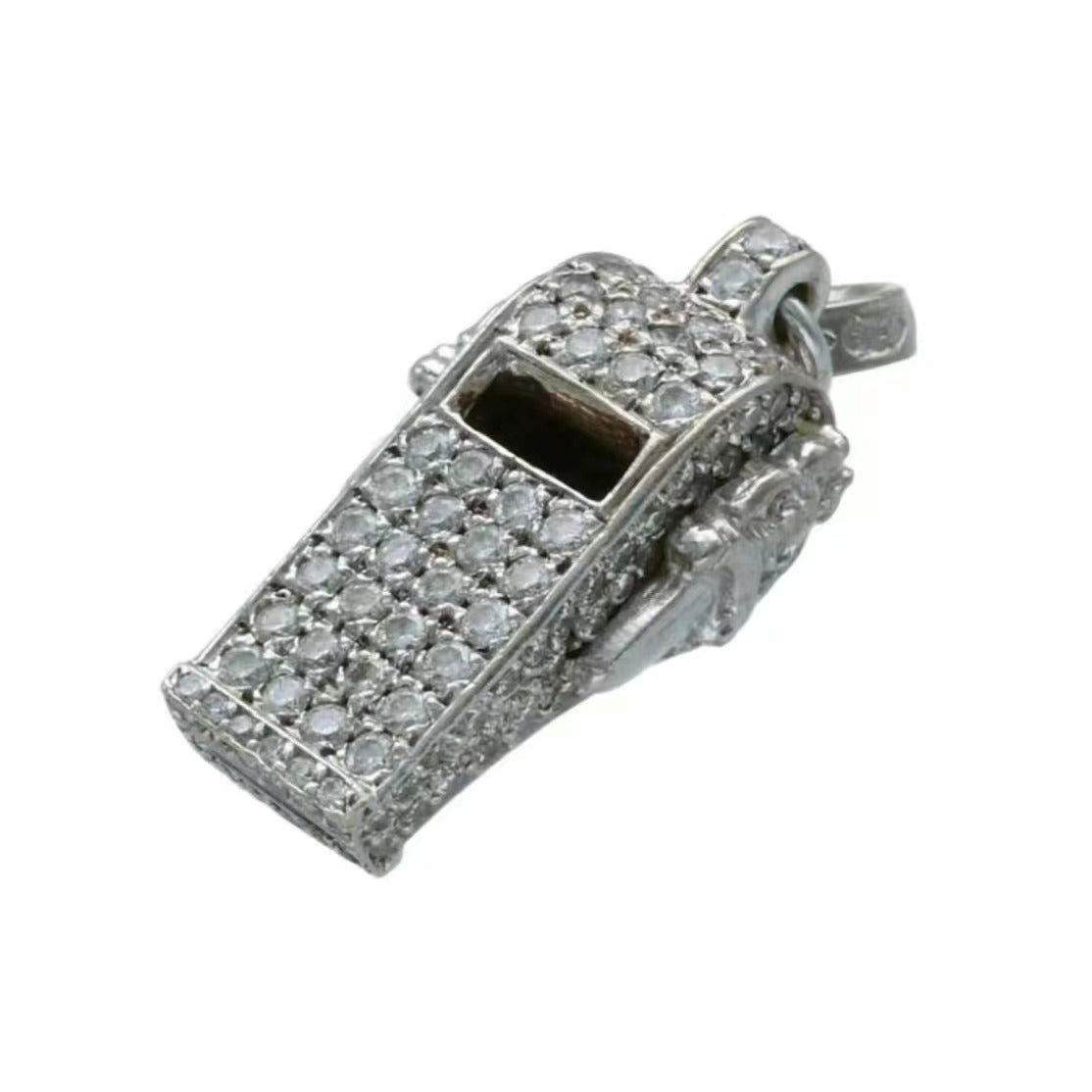 KLX-CH56656 full diamond cross whistle pendant
