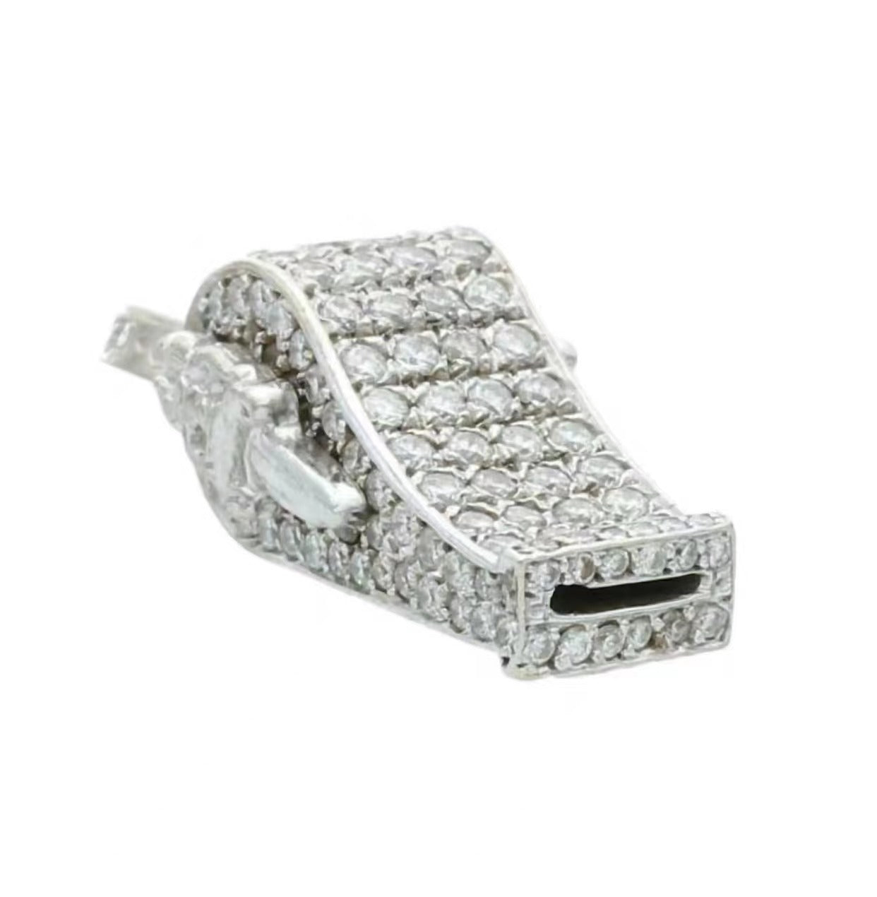 KLX-CH56656 full diamond cross whistle pendant