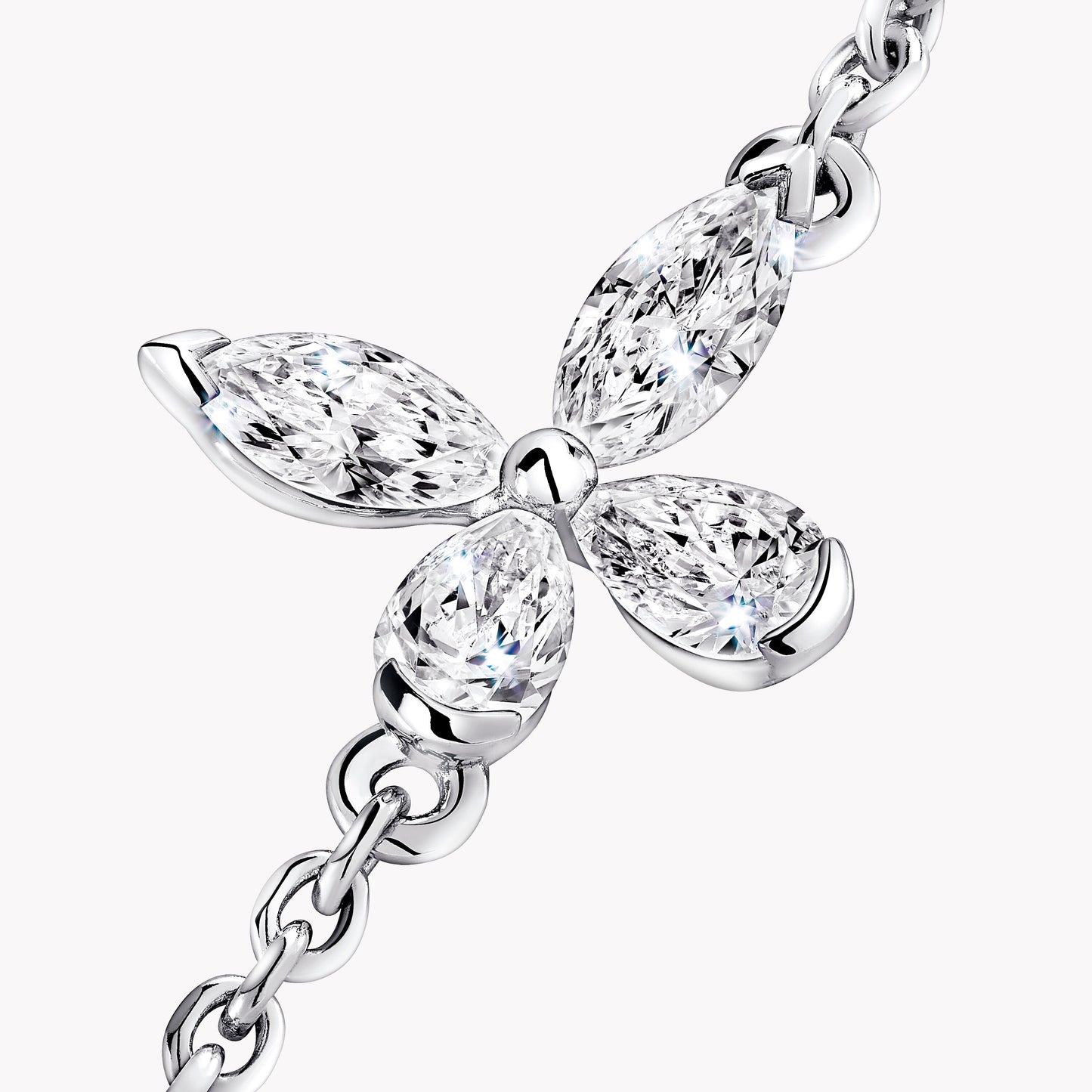 GLF-RGN827 butterfly marquise pear-shaped stone wing necklace