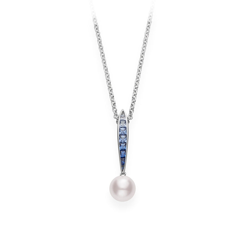 YMB-MPA10378ASXW Pearl 8.5mm Step Square Pendant