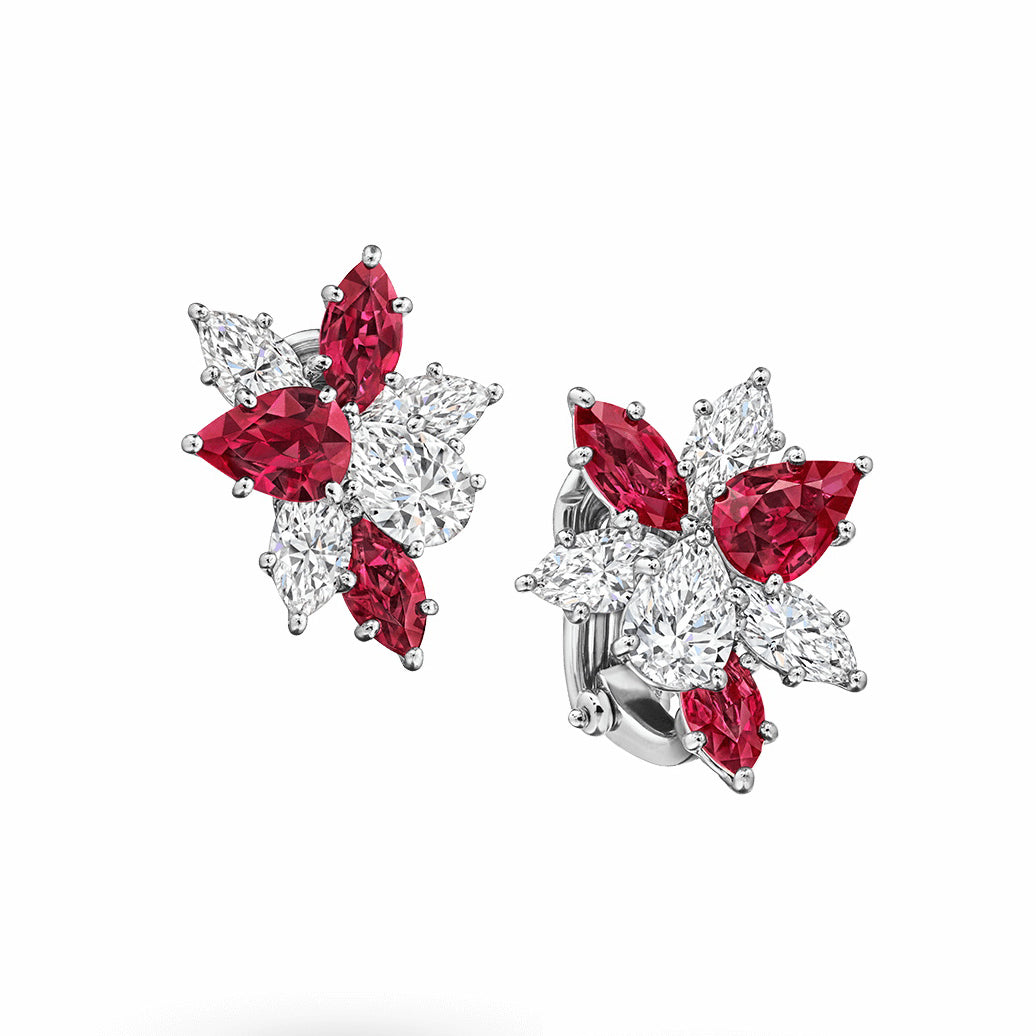 HW-EARPCLPMWC horse eye drop stone earrings
