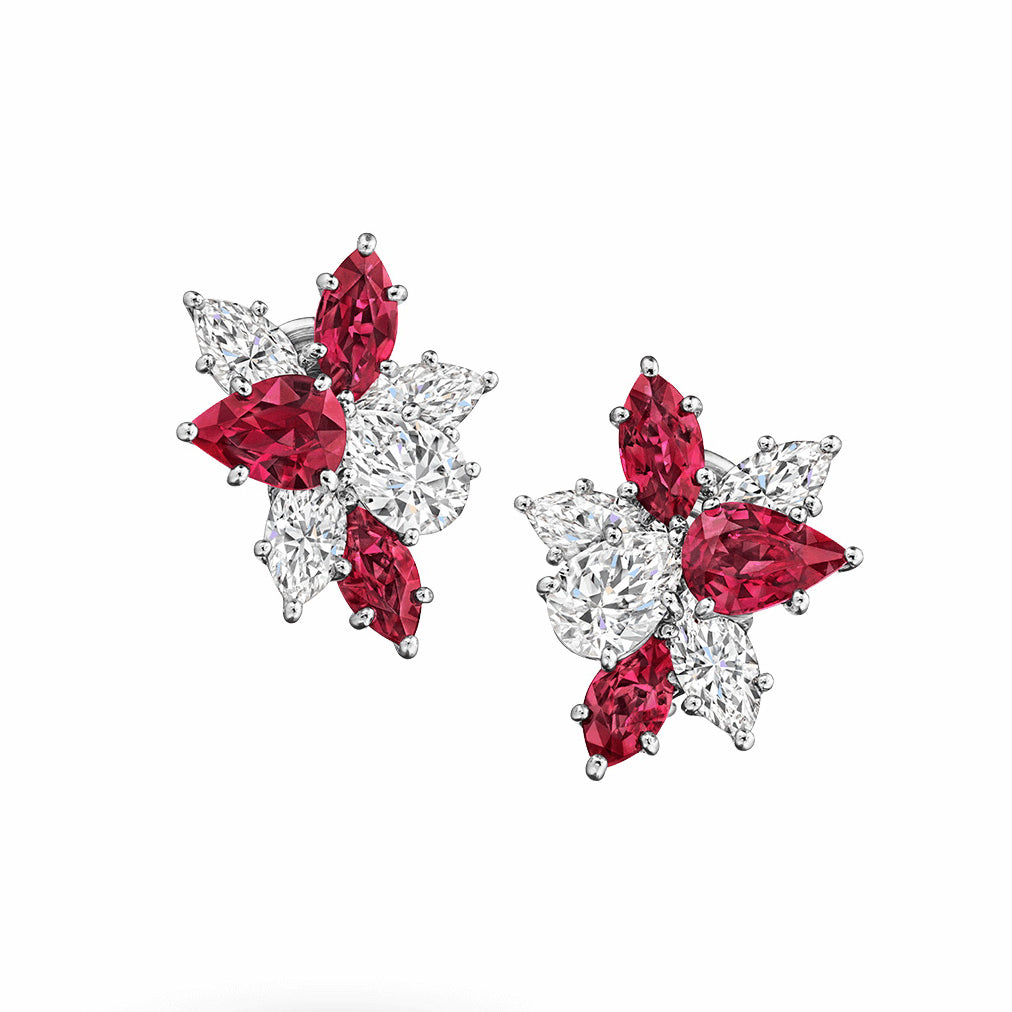 HW-EARPCLPMWC horse eye drop stone earrings
