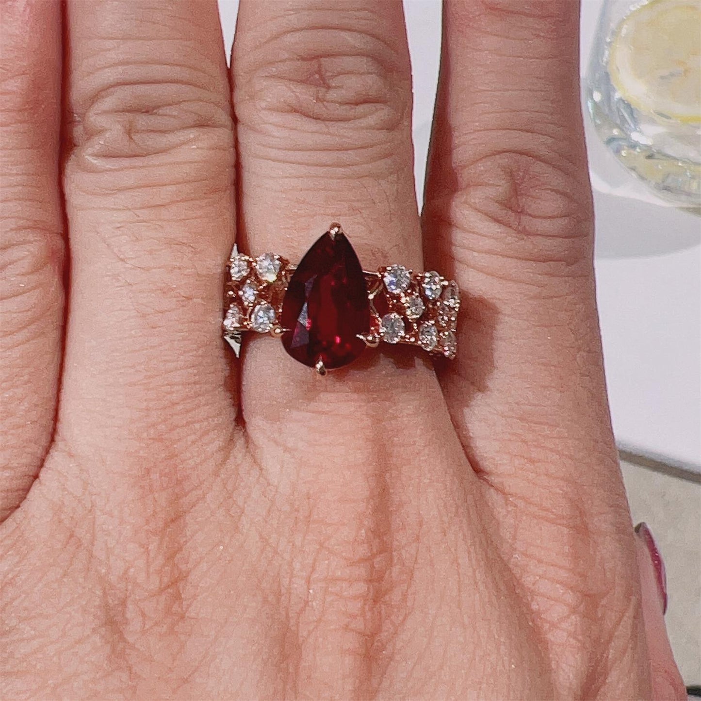 DA-JCTR93031 ruby drop ring 13#
