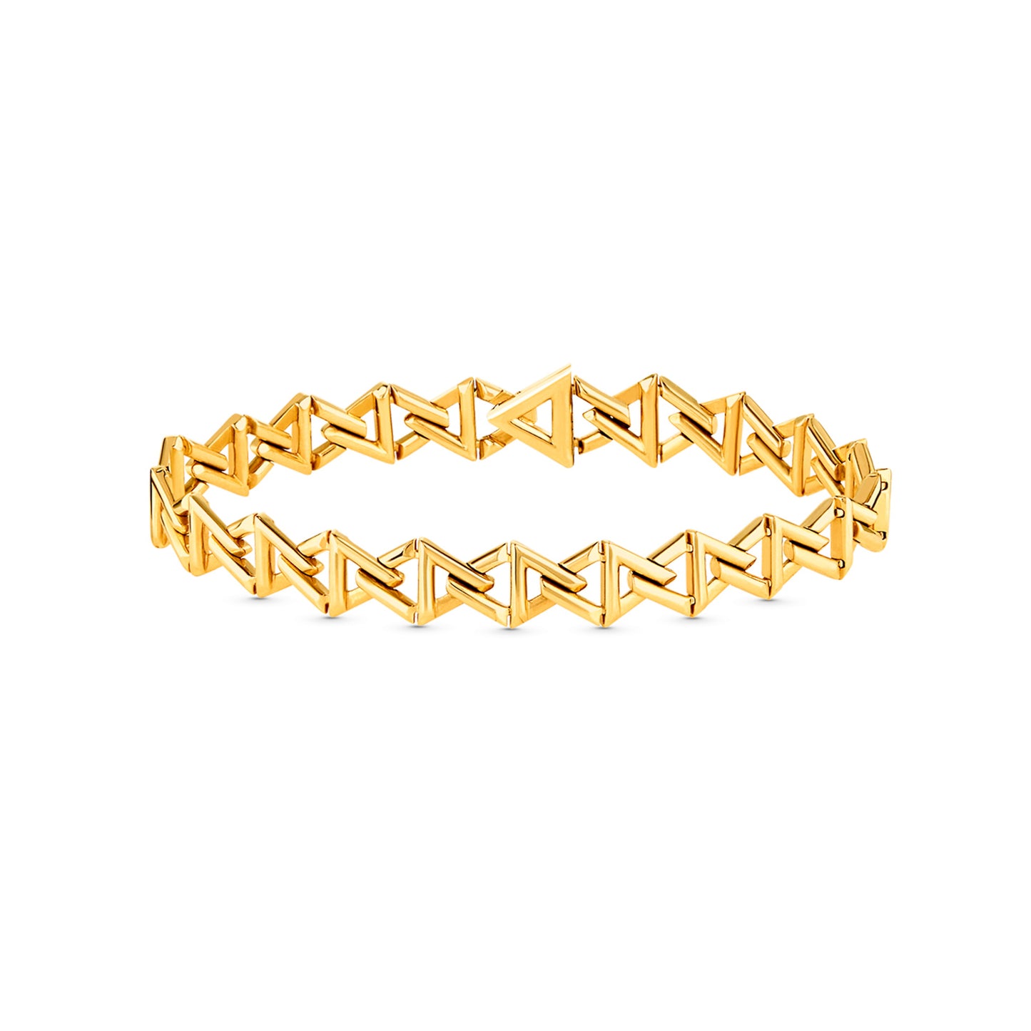 LV-Q95972 8mm wide light gold letter V bracelet
