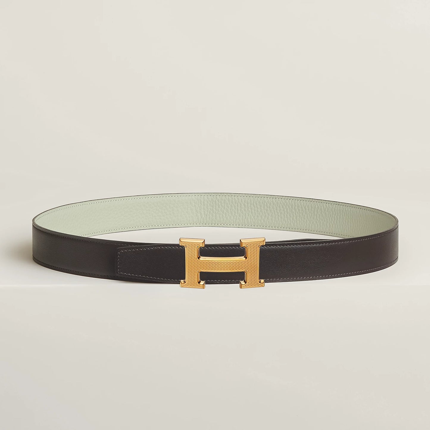 AMS-H073967C light gold particle nail H belt buckle