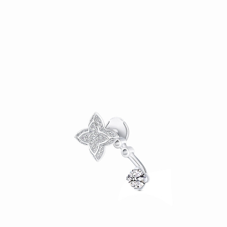 LV-Q06400 trapezoidal plum four-leaf clover two-wear stud earrings
