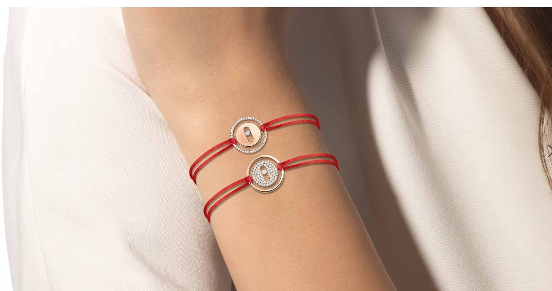 MSK-13250 round movable rotating red rope bracelet