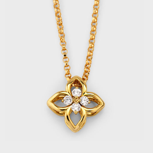 LBT-777CL3210宽16mm四叶梅花钻石吊坠