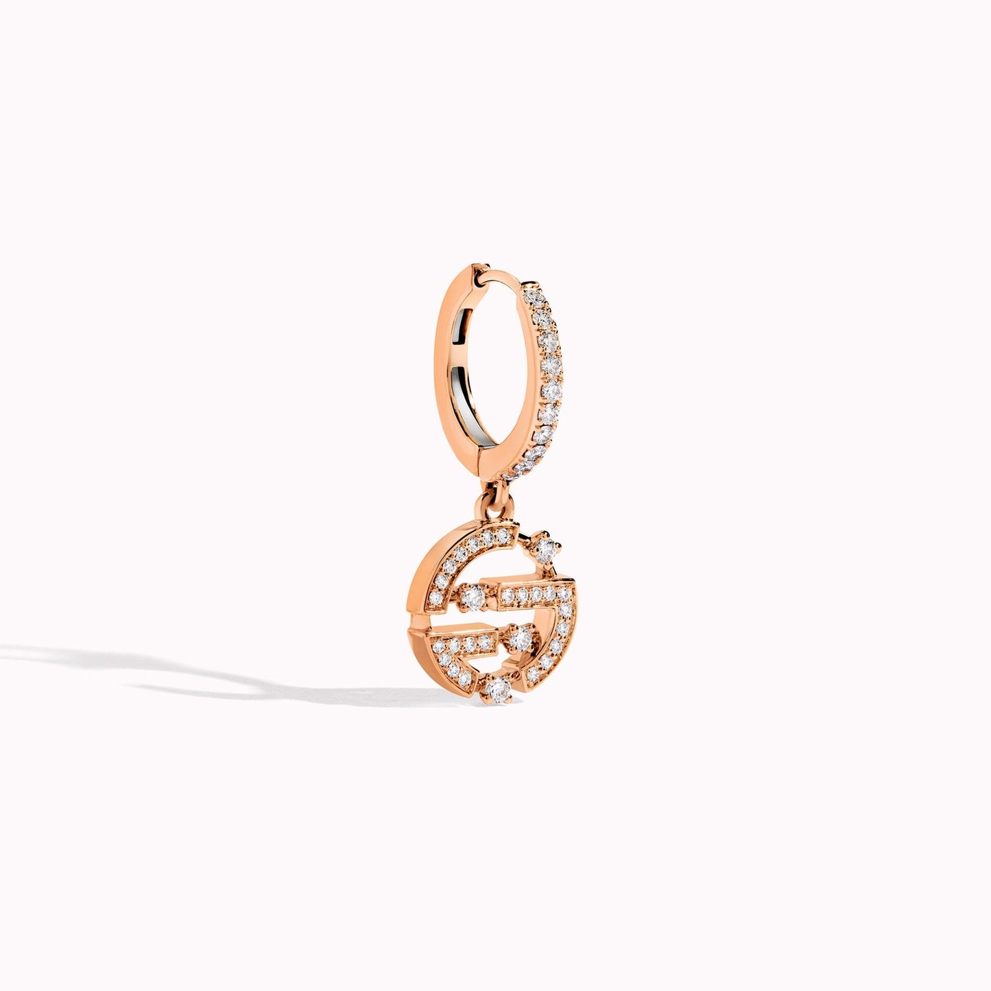 ML-AVEN-E11 wide 10mm maze round diamond earrings