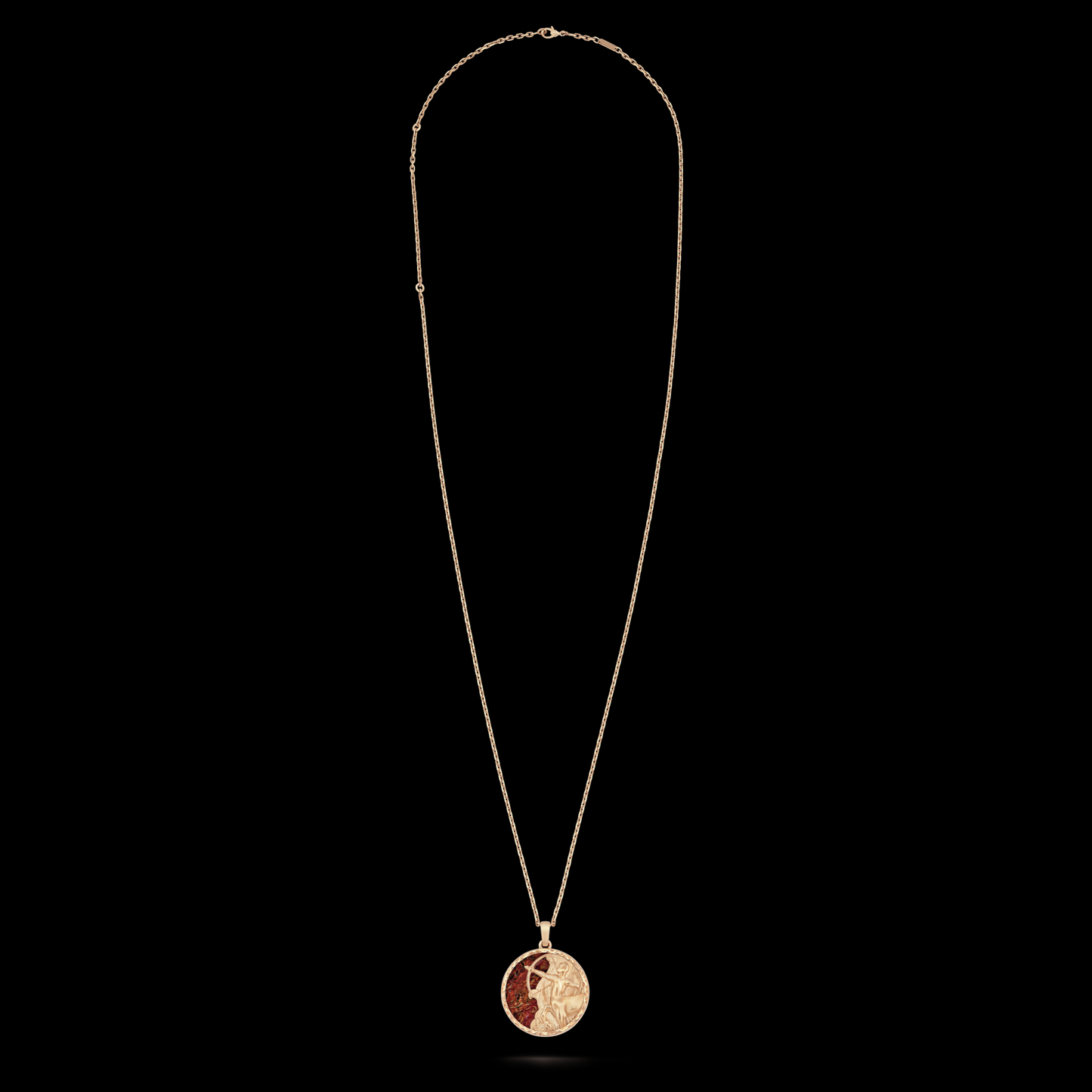 VCARP9R800 37mm wide round agate constellation Sagittarius pendant