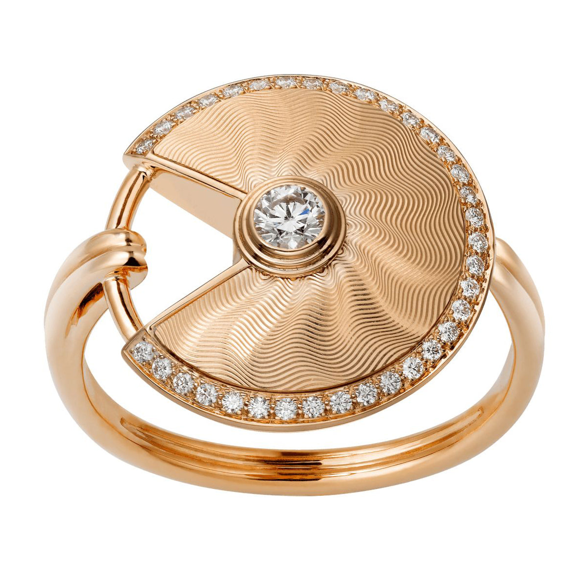 KDY-B4217200 bezel set round lucky amulet 17mm ring