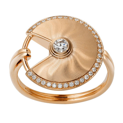 KDY-B4217200 bezel set round lucky amulet 17mm ring