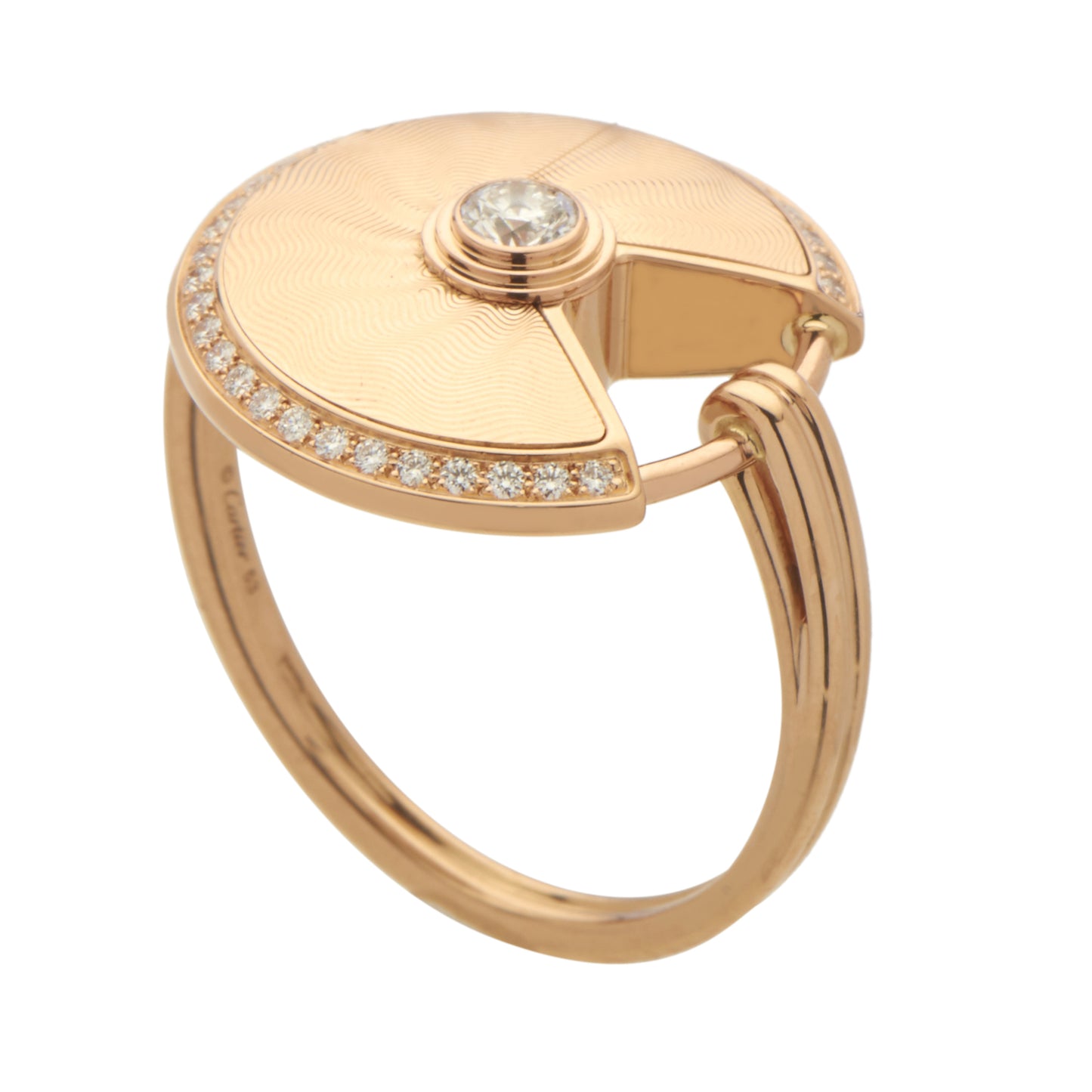 KDY-B4217200 bezel set round lucky amulet 17mm ring