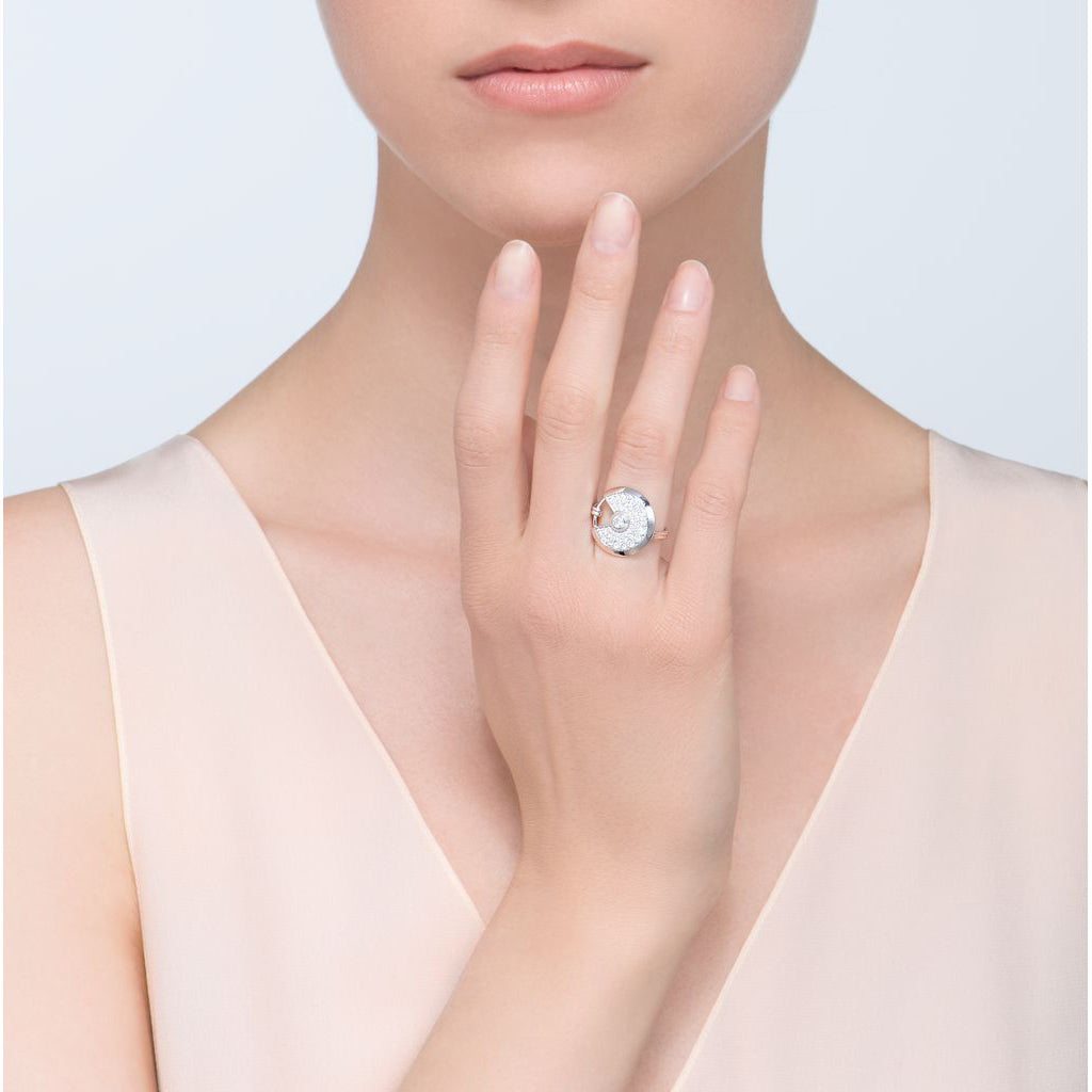 KDY-B4213600 bezel set round lucky charm 17mm ring