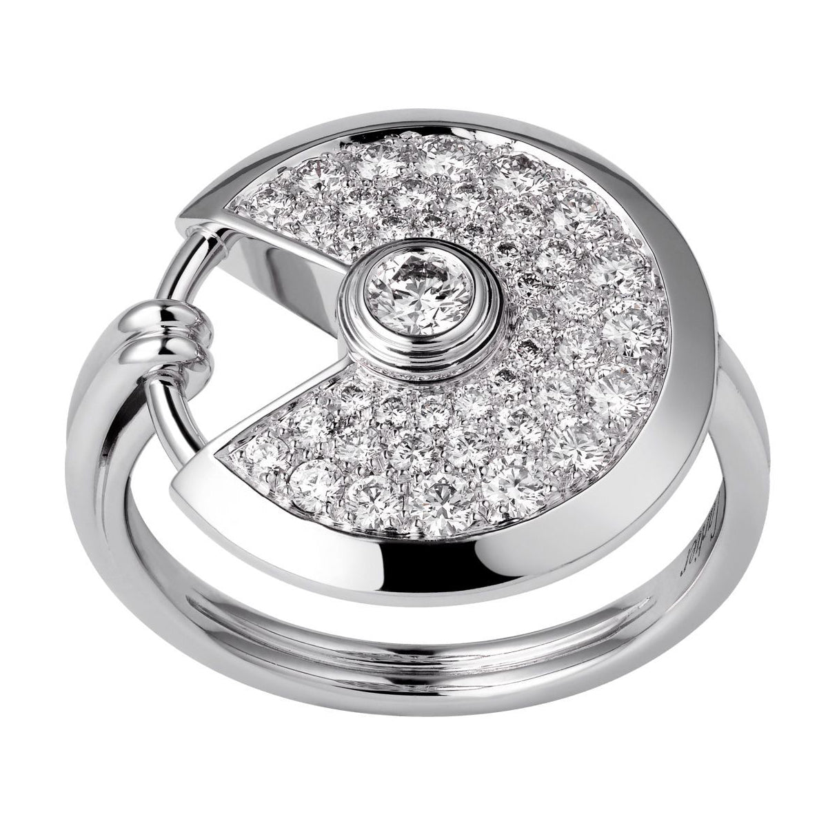 KDY-B4213600 bezel set round lucky charm 17mm ring