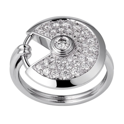 KDY-B4213600 bezel set round lucky charm 17mm ring