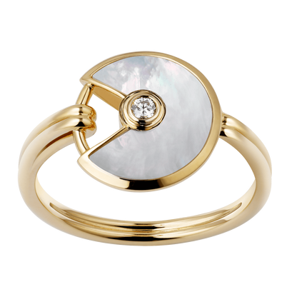 KDY-B4217600 bezel set round lucky amulet 12mm ring