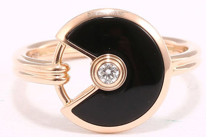 KDY-B4217600 bezel set round lucky amulet 12mm ring
