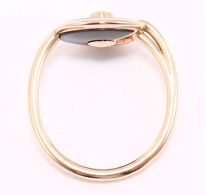 KDY-B4217600 bezel set round lucky amulet 12mm ring