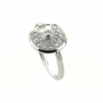 KDY-B4213500 bezel set round lucky amulet 12mm ring