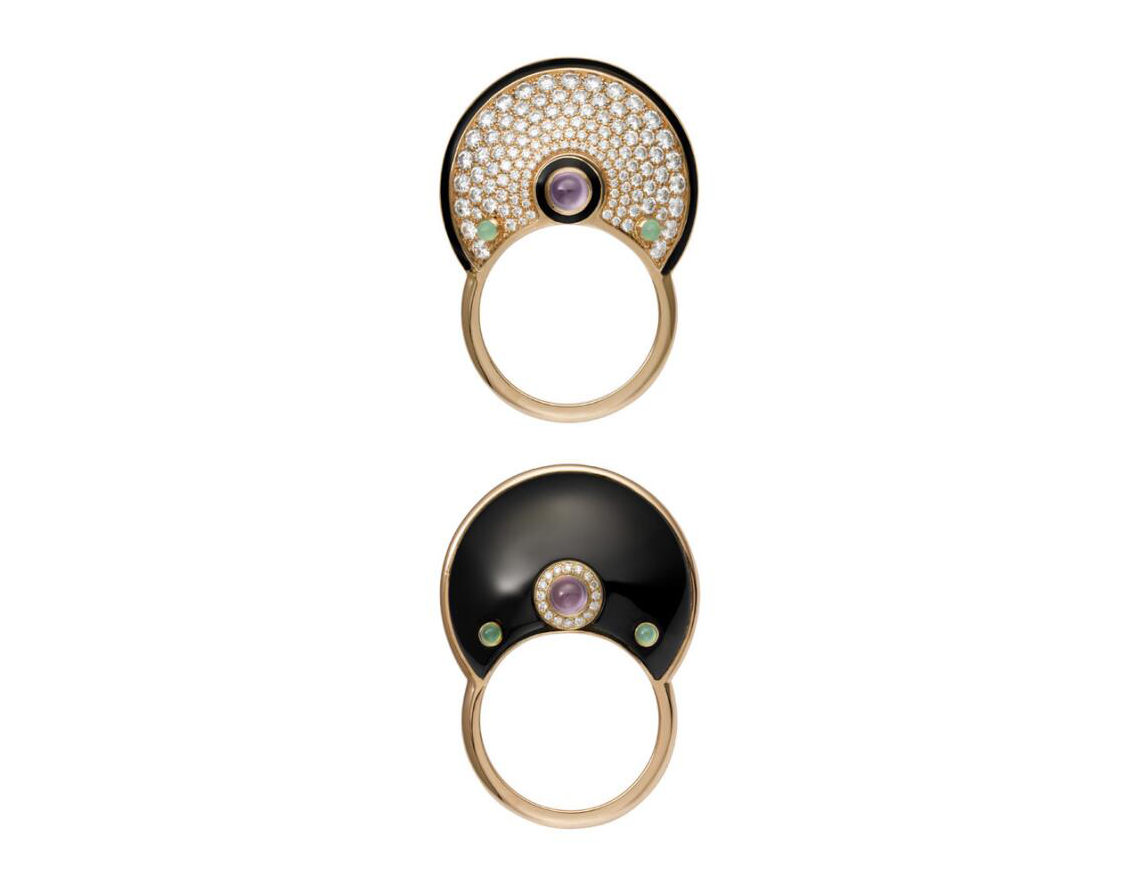 KDY-N4228700 round lucky charm bezel ring
