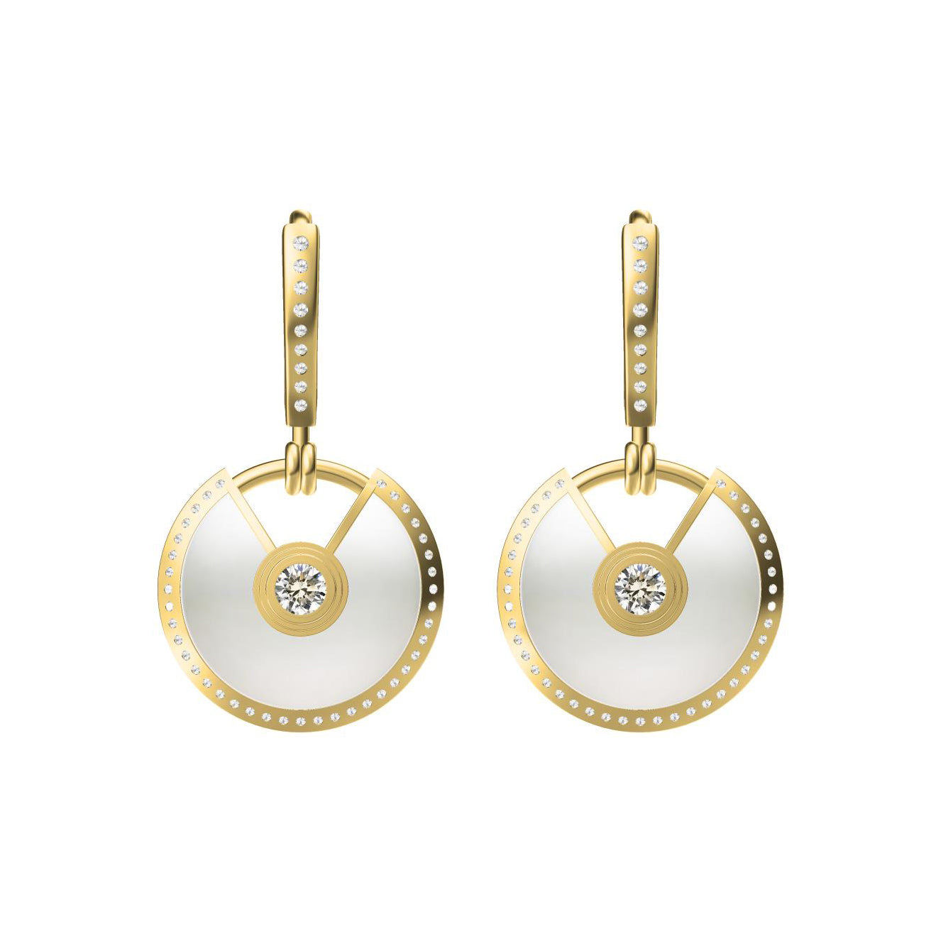 KDY-B0221844 disc amulet earrings