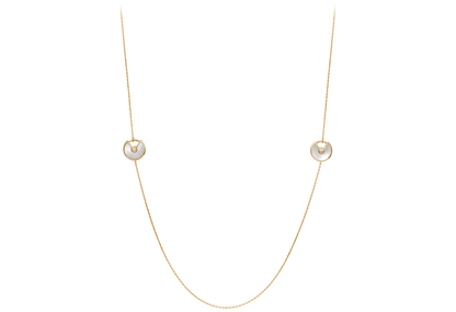 KDY-B7225200 disc round lucky amulet 12mm necklace