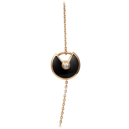 KDY-B7225200 disc round lucky amulet 12mm necklace