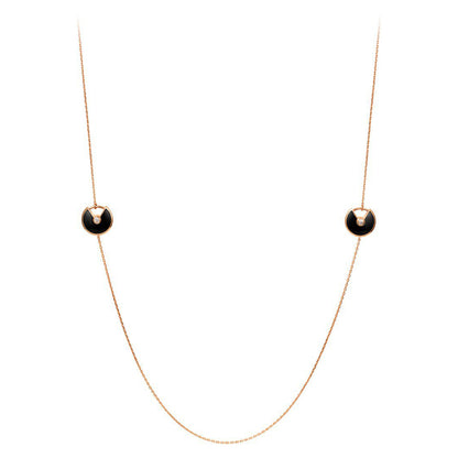 KDY-B7225200 disc round lucky amulet 12mm necklace