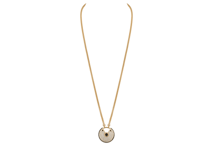 KDY-N3299006 full diamond disc round lucky amulet 35mm pendant