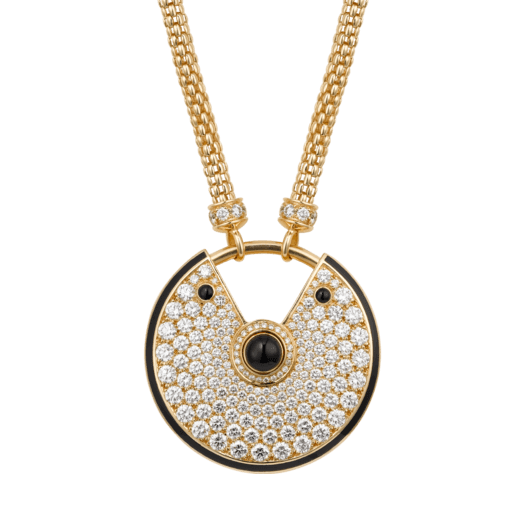 KDY-N3299006 full diamond disc round lucky amulet 35mm pendant