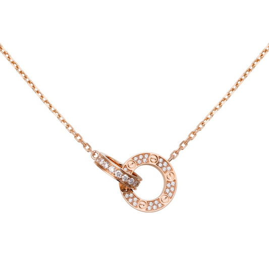 KDY-B7224528 screw double ring guest version pendant necklace