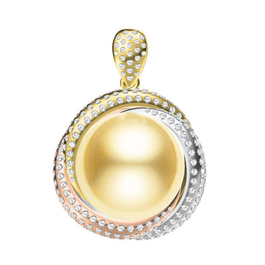 KDY-N3949503 three-ring three-color separation 15mm pearl pendant