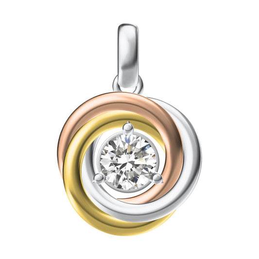 KDY-Z5152582 three-ring color pendant 0.3ct