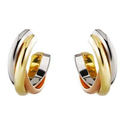 KDY-B8017100 guest version three-ring color earrings and ear clips