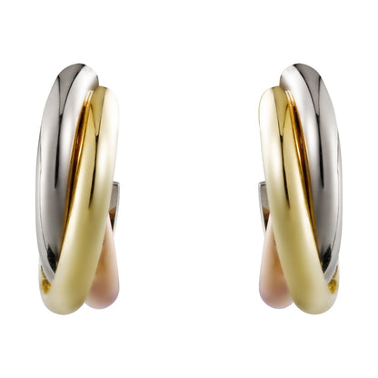 KDY-B8017100 guest version three-ring color earrings and ear clips