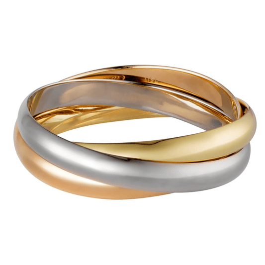KDY-B6019902 three-ring three-color light gold bracelet