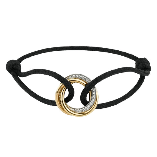 KDY-B6033200 three-ring color-separated single row diamond ring bracelet