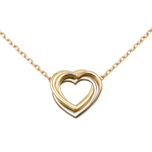 KDY-B7061100 three-ring heart-shaped tether pendant necklace