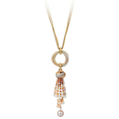 KDY-HP300091 full diamond three rings double row diamond ring pendant