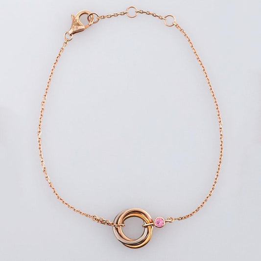 KDY-N2754067 three-ring three-color light gold circle bracelet